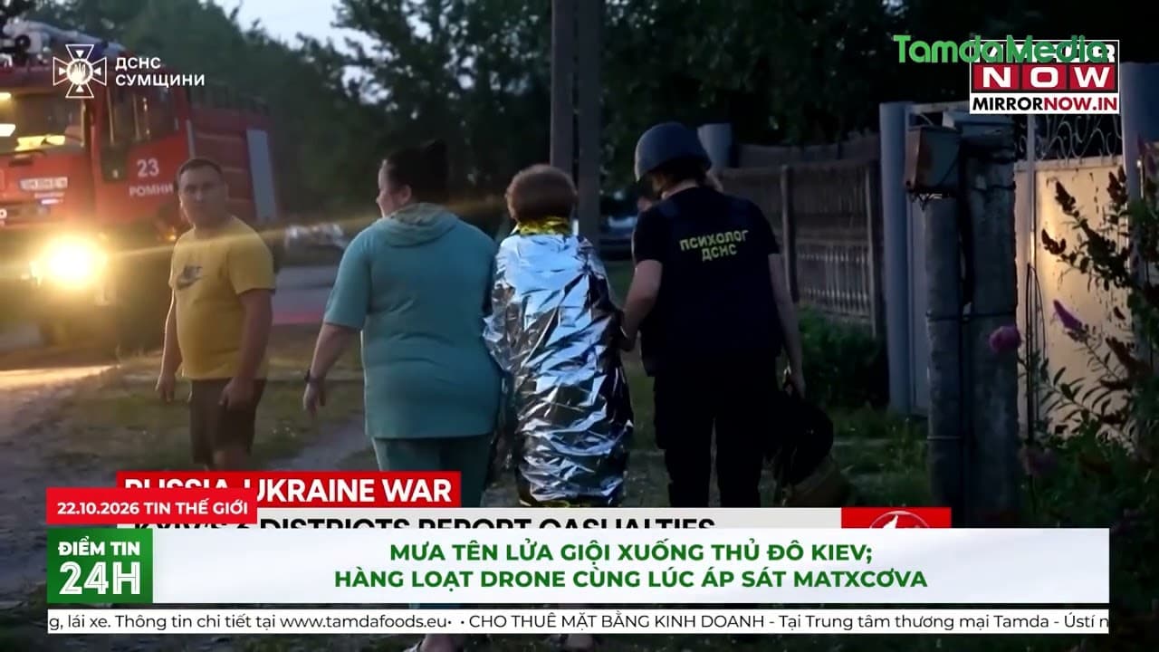 Mưa tên lửa giội xuống thủ đô Kiev; Hàng loạt drone cùng lúc áp sát Matxcơva