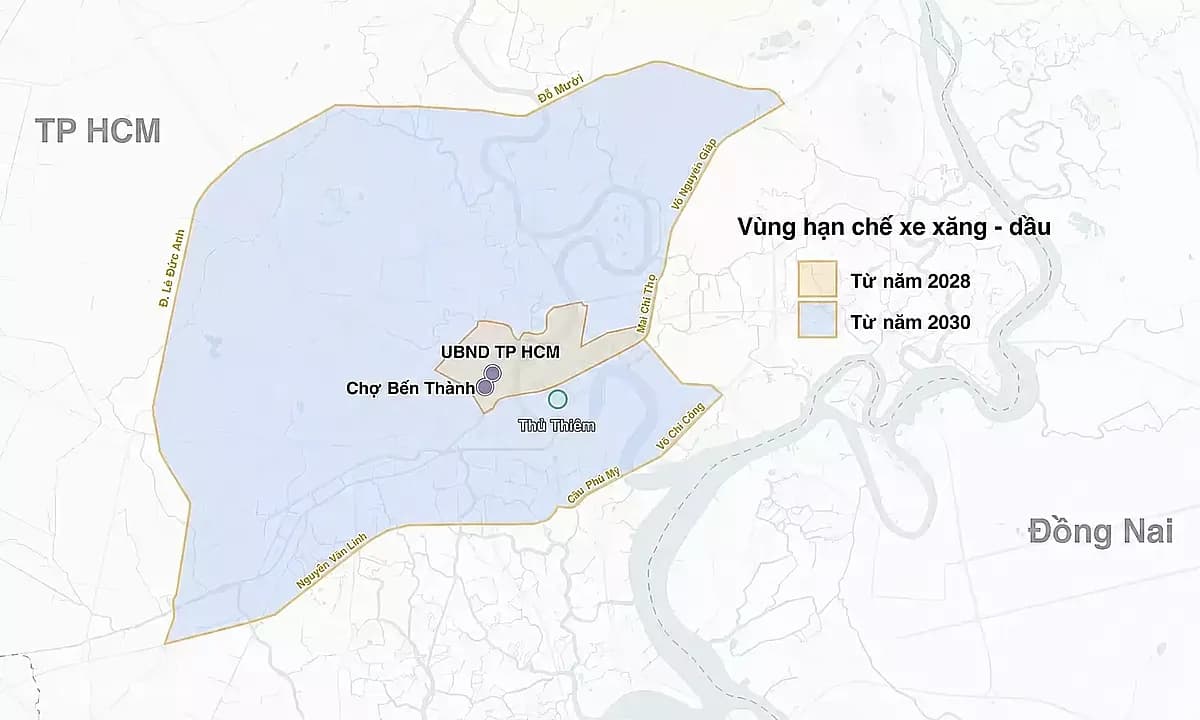 TP HCM dự kiến siết xe xăng, dầu không đạt chuẩn vào trung tâm từ 2028