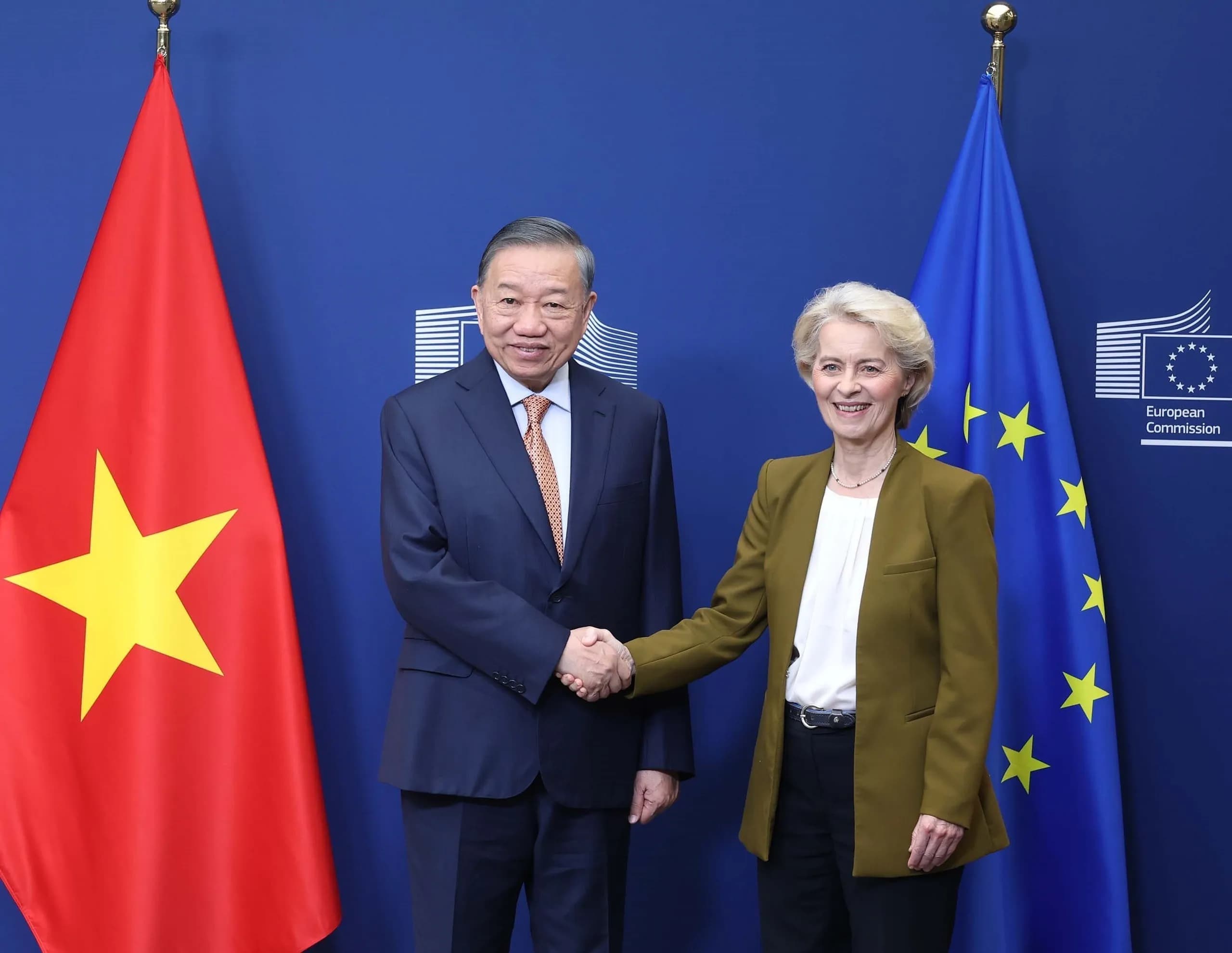Tổng Bí thư, Chủ tịch nước Tô Lâm gặp Chủ tịch Ủy ban châu Âu Ursula von der Leyen